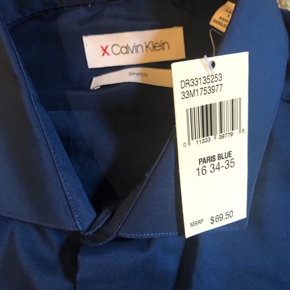 Calvin Klein Blue Dress Shirt - Picture 2 of 3